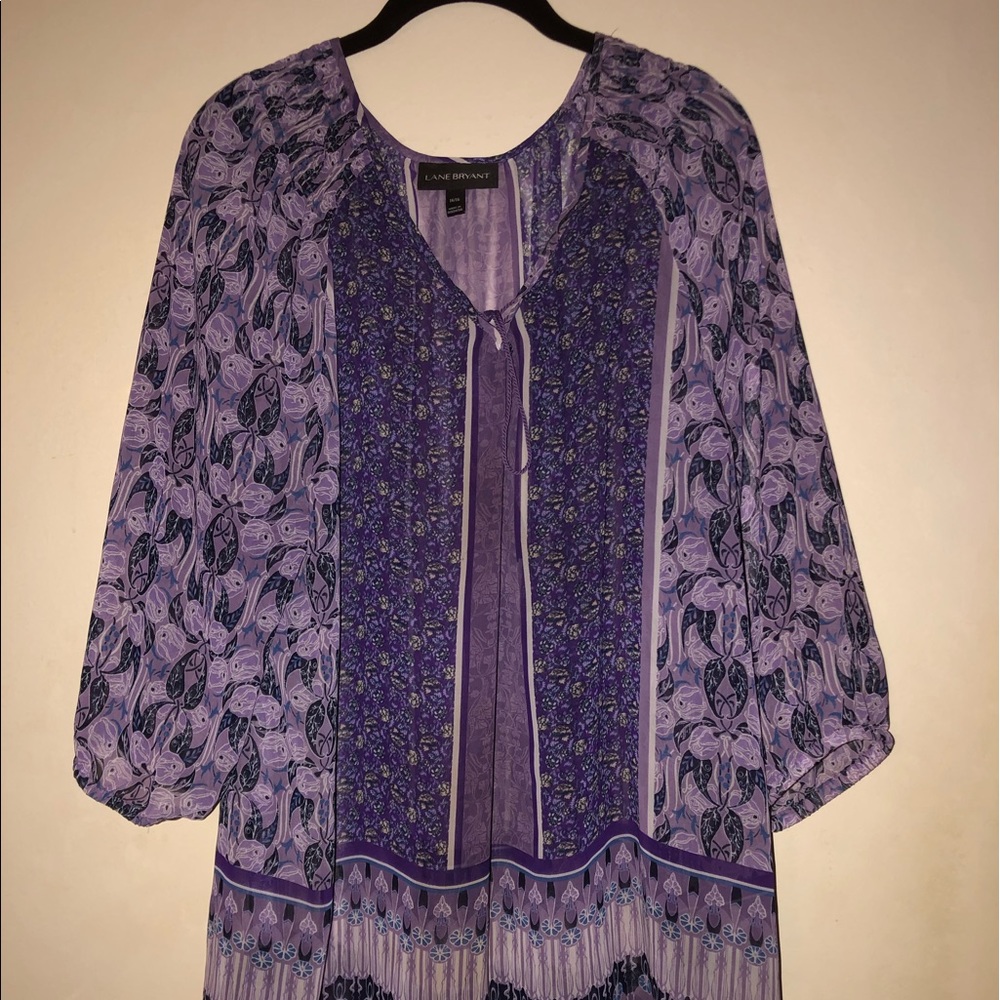 Purple peasant blouse